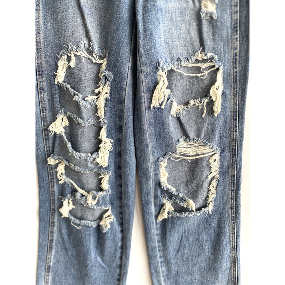 PACSUN Two Pairs of Ripped Baggy Jeans Stretch Button Fly Blue Size 22 NWOT - Picture 4 of 8